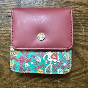 Burgundy Floral Elephant Wallet (Kids)